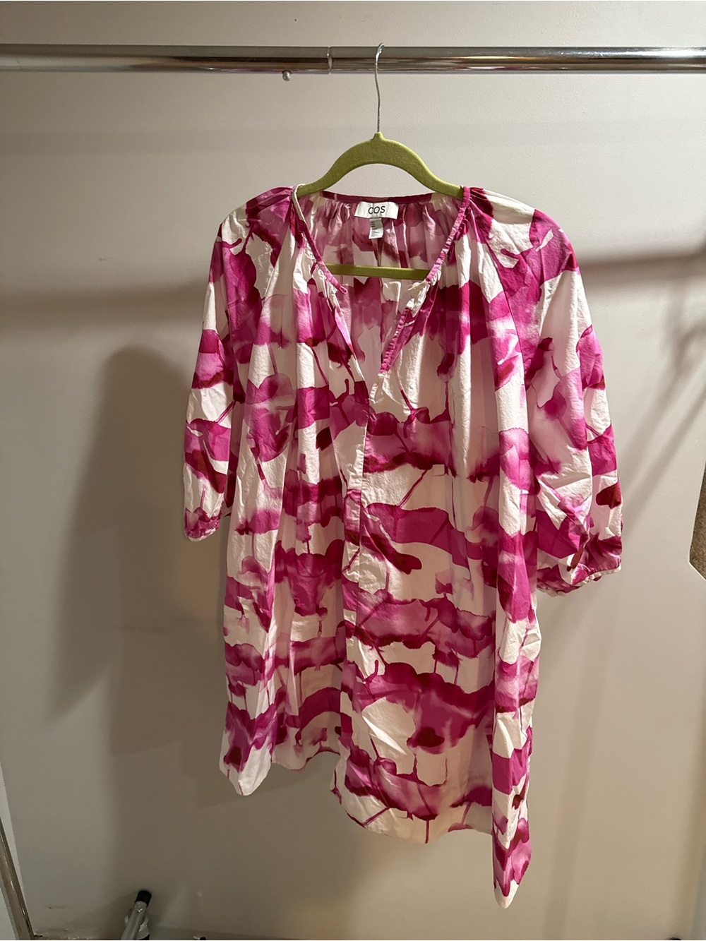 COS Pink & White Printed Tunic Dress